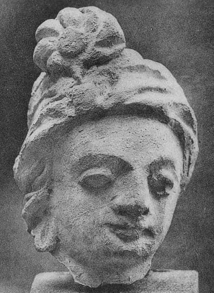Head of god Brahma, a young brahman or a Bodhisattva