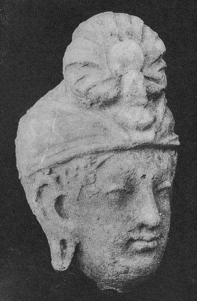 Head of god Indra or a Bodhisattva