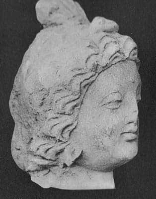 Head of god Brahma, a young brahman or a Bodhisattva