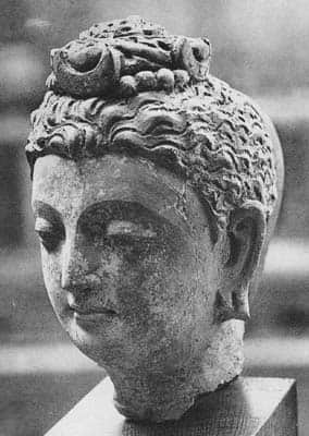 Head of an adorned Buddha