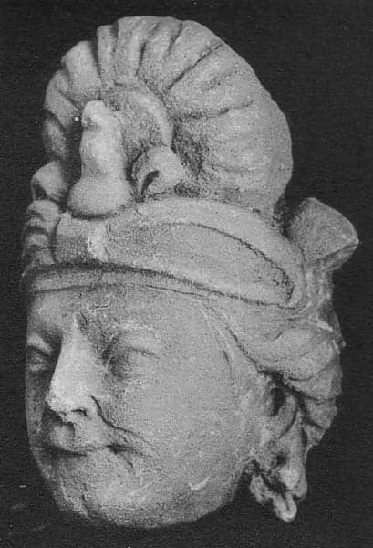 Head of god Indra or a Bodhisattva