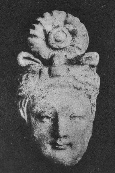 Head of god Indra or a Bodhisattva