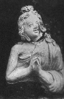 Bust of god Brahma or a young brahman