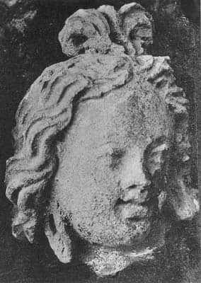 Head of a brahman, possibly god Brahma (HADB 78)