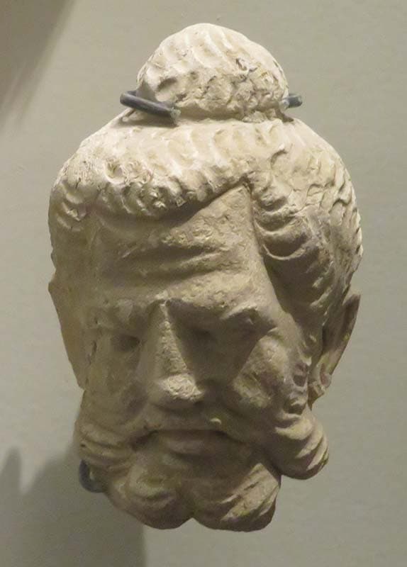 Figure in Stucco: Head of Brahman, Bāgh Gaï, Hadda