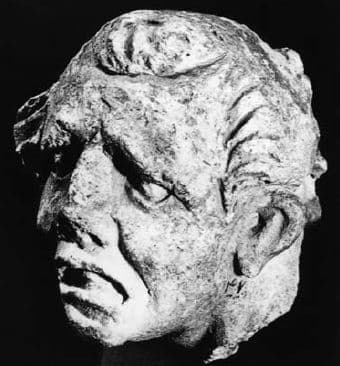 Figure in Stucco: Grimacing head, Bāgh Gaï, Hadda