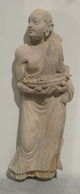 Historiated scene in Stucco: Bhikṣus Monks, Pratès, Hadda