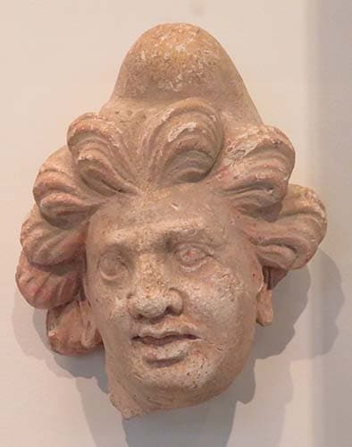 Figure in Stucco: Head of Warrior, Tapa-i Kafarihā, Hadda