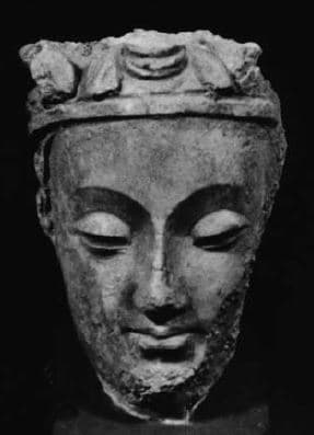 Figure in Stucco: Head of Bodhisattva, Tapa-i Kafarihā, Hadda