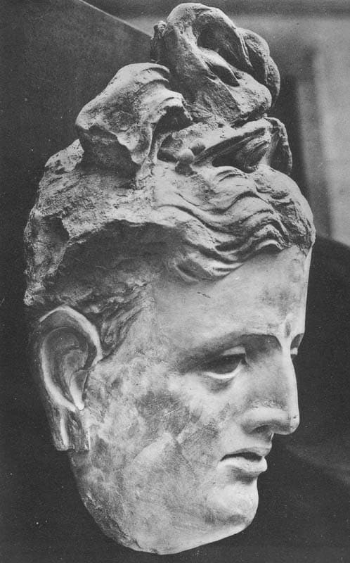 Figure in Stucco: Head of Bodhisattva, Tapa-i Kafarihā, Hadda