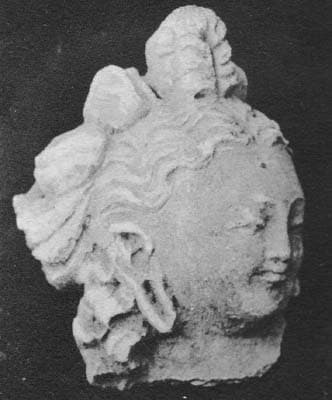Head of god Brahma, a young brahman or a Bodhisattva