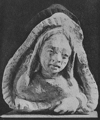 Bust of a female figure. Donor?