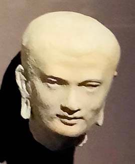 Figure in Stucco: Head of Monk Bhikṣu, Tapa Kalān, Hadda