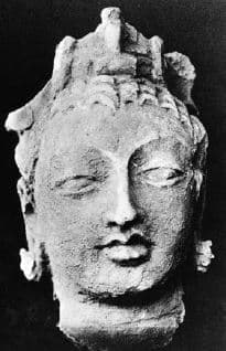 Figure in Stucco: Head of Bodhisattva, Tapa Kalān, Hadda