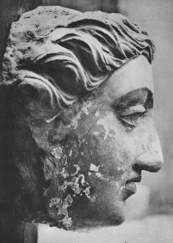 Figure in Stucco: Head of Donor, Tapa Kalān, Hadda