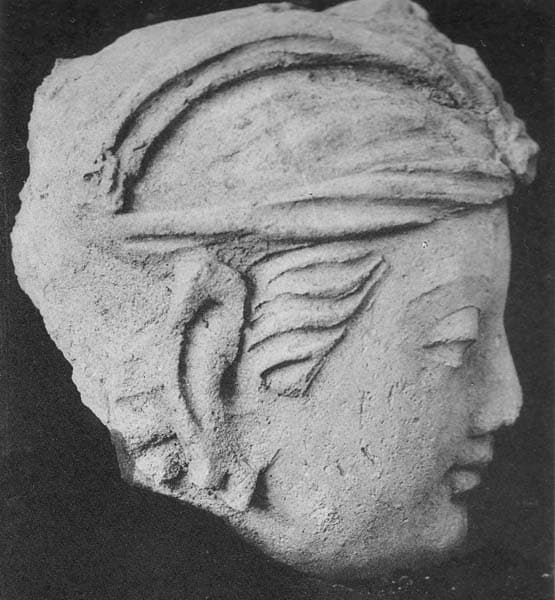 Figure in Stucco: Head of Bodhisattva, Tapa Kalān, Hadda