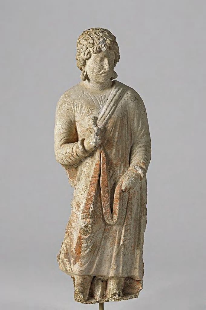 Figure in Stucco: Donor, Haḍḍa, lost location, Hadda