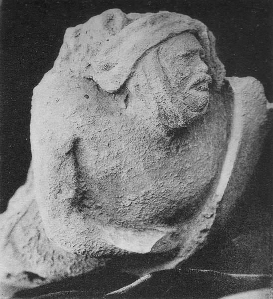 Figure in Stucco: Bust of Warrior, Tapa-i Kafarihā, Hadda