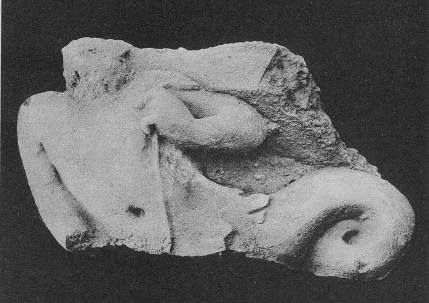 Figure in Stucco: Bust of Nāga, Tapa Kalān, Hadda