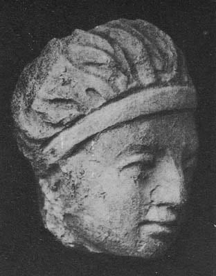 Figure in Stucco: Head of Donor, Tapa Kalān, Hadda