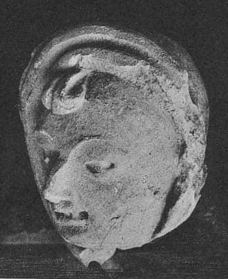 Head of Monk Bhikṣu, Novice with a lock of hair