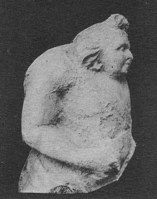 Figure in Stucco: Bust of Warrior, Tapa-i Kafarihā, Hadda