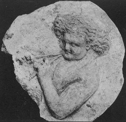 Medallion in Stucco: Musician, Tapa Kalān, Hadda