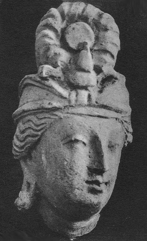 Head of god Indra or a Bodhisattva